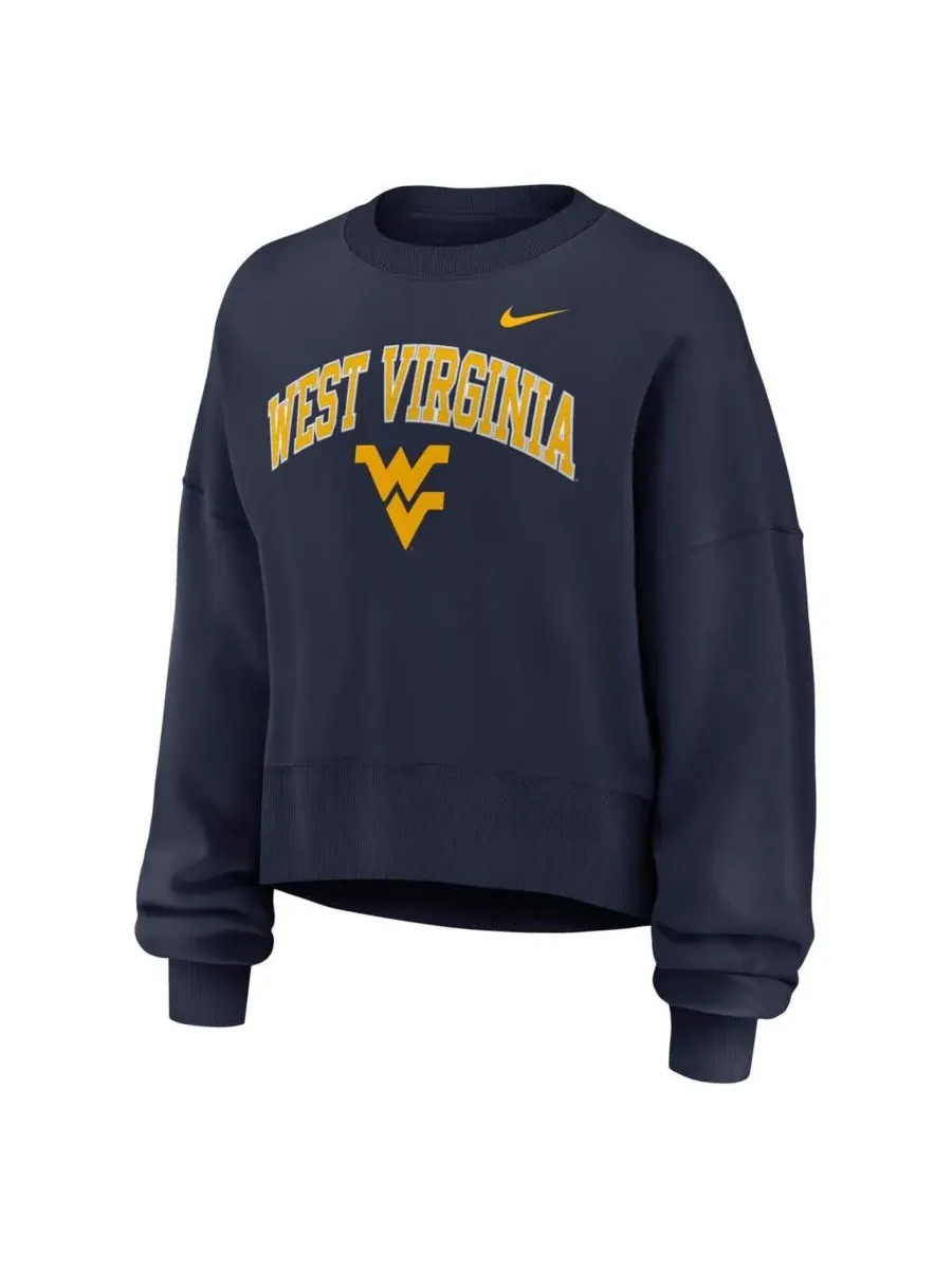 Nike Женская темно-синяя толстовка West Virginia Mountaineers Oversized Phoenix Arch Pullover — изображение 4 из 4