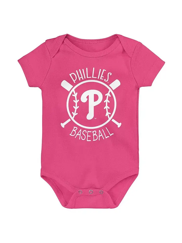 Детский набор из 3 боди для мальчиков и девочек Philadelphia Phillies Slide Home Outerstuff — изображение 2 из 4