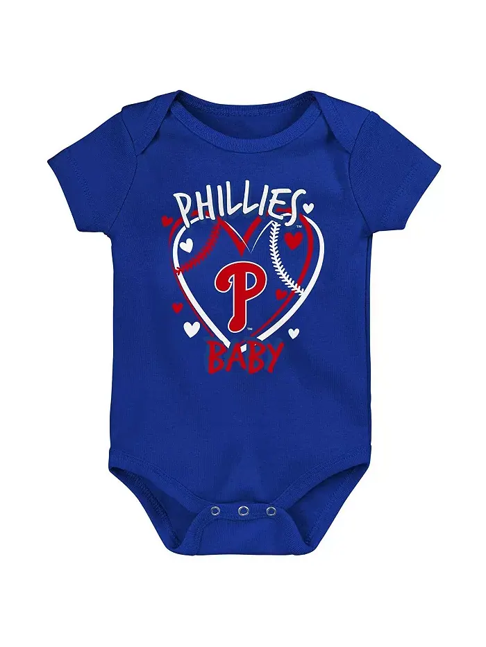 Детский набор из 3 боди для мальчиков и девочек Philadelphia Phillies Slide Home Outerstuff — изображение 3 из 4