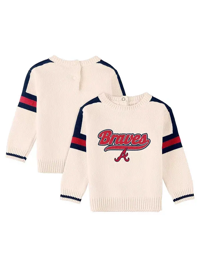 Детская толстовка Atlanta Braves кремового цвета для мальчиков и девочек WEAR by Erin Andrews