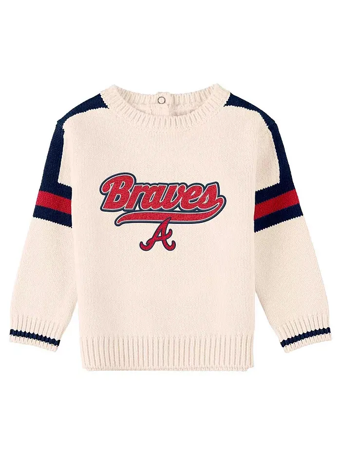 Детская толстовка Atlanta Braves кремового цвета для мальчиков и девочек WEAR by Erin Andrews — изображение 3 из 3