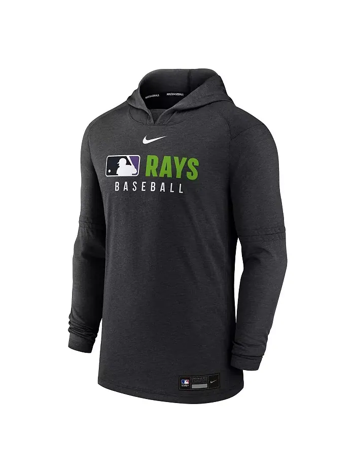Мужская худи из трикотажной ткани Heather Black Tampa Bay Rays Authentic Collection Performance — изображение 3 из 3