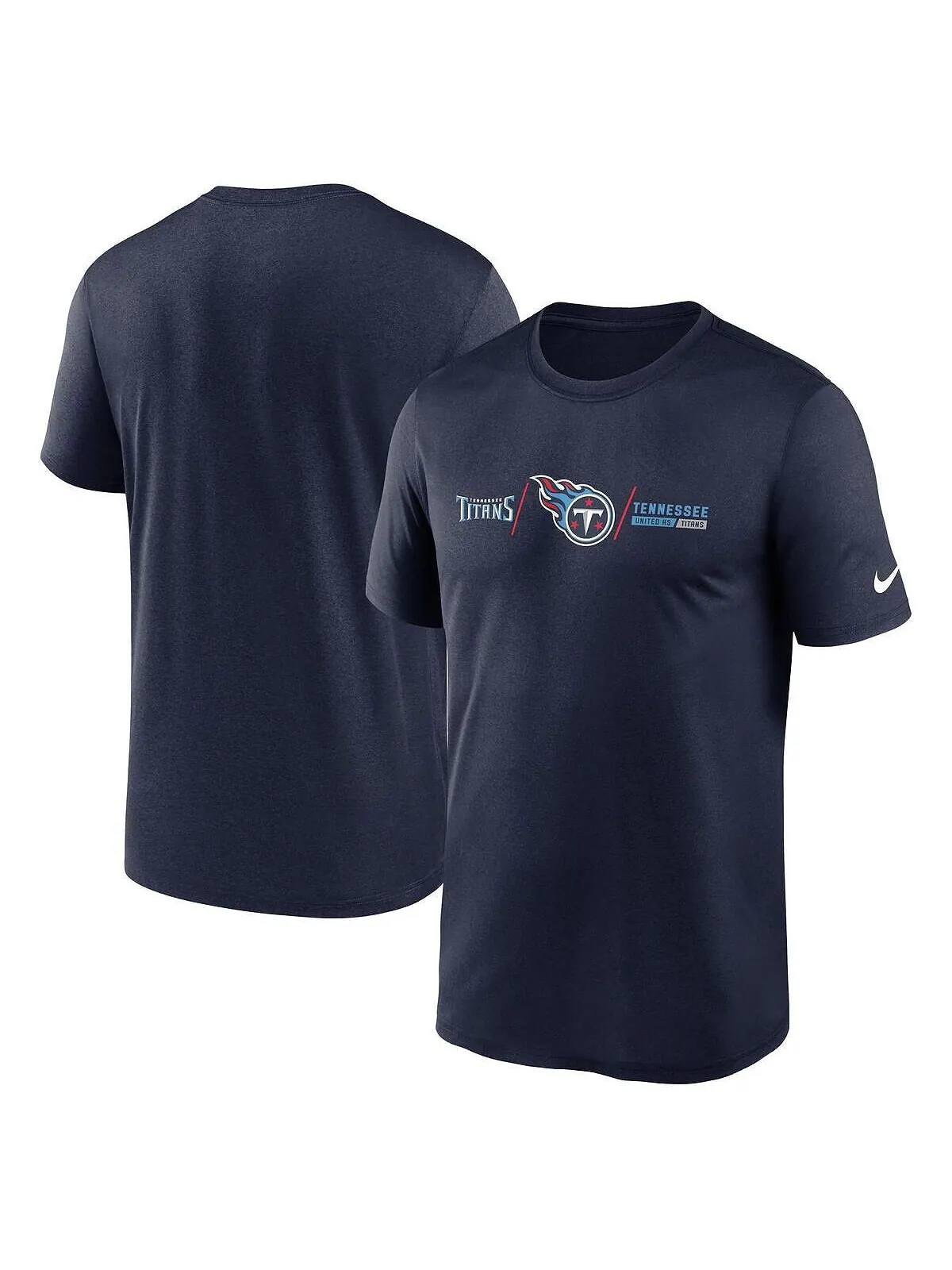 Мужская темно-синяя футболка tennessee titans horizontal lockup legend Nike — изображение 1 из 3, темно-синий