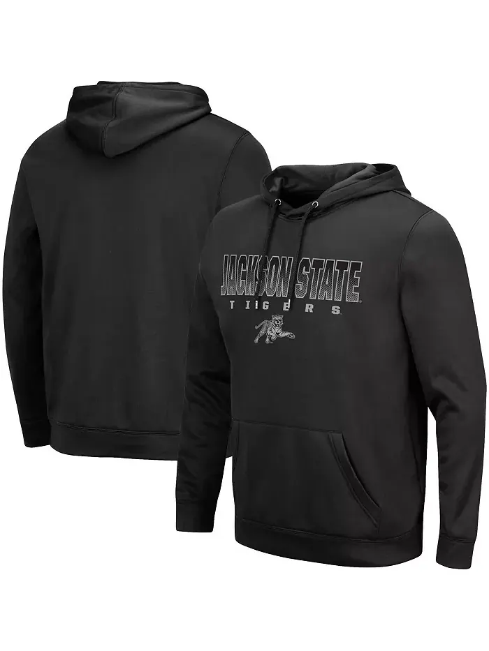 Мужская черная толстовка с капюшоном Jackson State Tigers Blackout 3.0 Colosseum — изображение 1 из 3