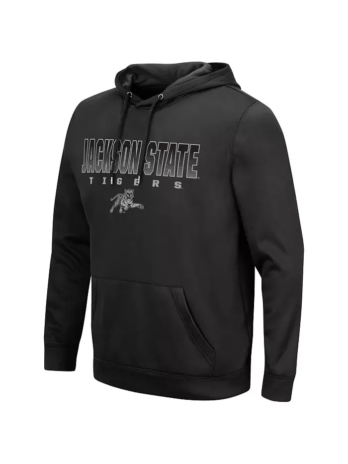 Мужская черная толстовка с капюшоном Jackson State Tigers Blackout 3.0 Colosseum — изображение 2 из 3