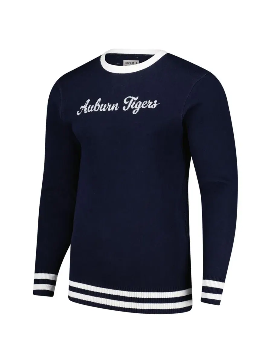Пуловер Auburn Tigers Renew Knit Vintage Uscape Apparel — изображение 2 из 3, темно-синий
