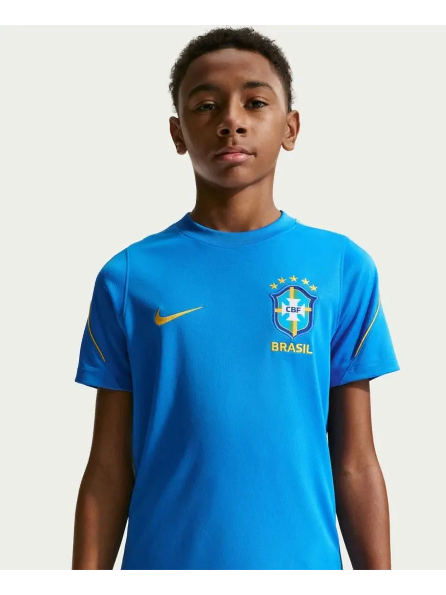 Футболка с длинным рукавом с принтом Brazil National Team 2026 Strike Dri-FIT Nike — изображение 2 из 5, синий