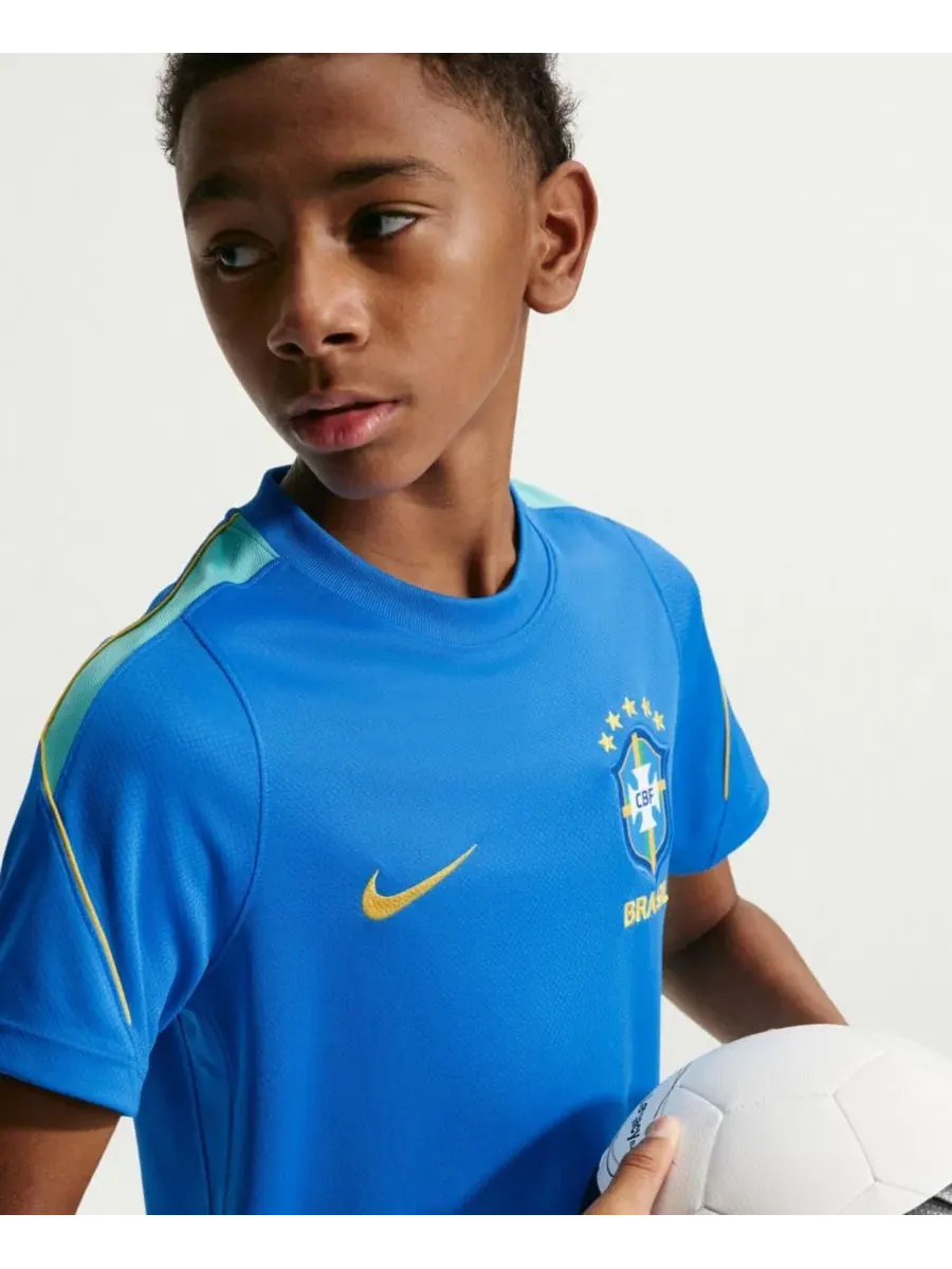 Футболка с длинным рукавом с принтом Brazil National Team 2026 Strike Dri-FIT Nike — изображение 4 из 5, синий