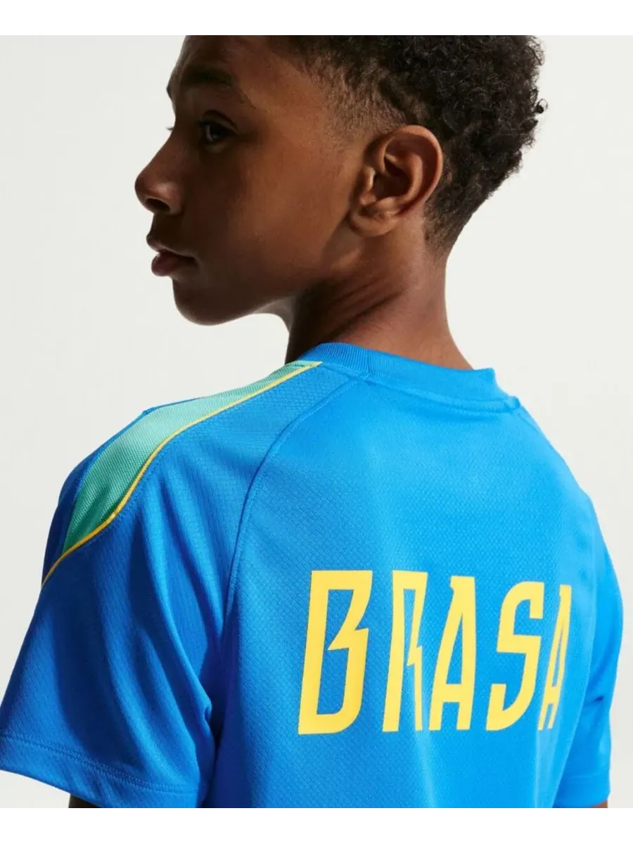 Футболка с длинным рукавом с принтом Brazil National Team 2026 Strike Dri-FIT Nike — изображение 5 из 5, синий