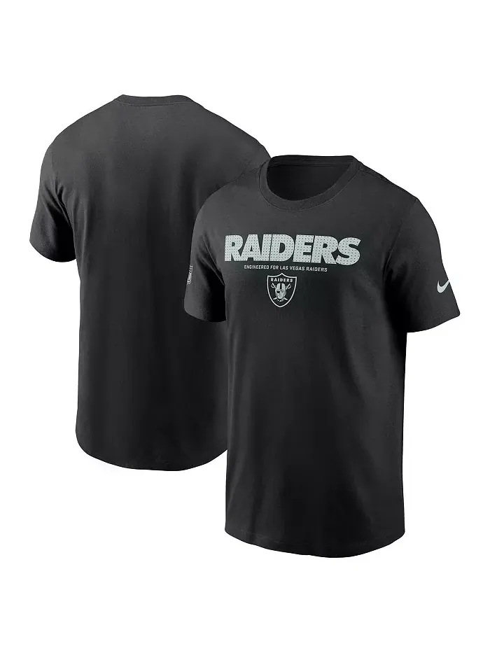 Мужская черная футболка Las Vegas Raiders для тренировок Nike — изображение 1 из 3
