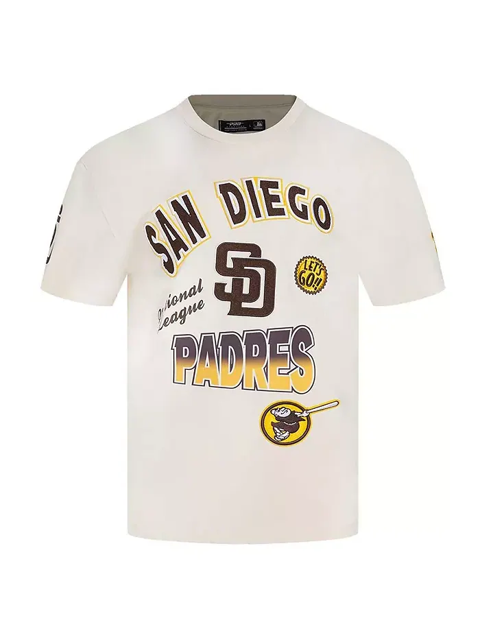 Мужская футболка с заниженным плечом Cream San Diego Padres Turn It Up Pro Standard — изображение 2 из 5