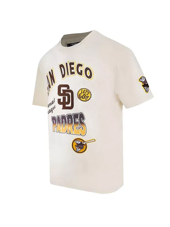 Мужская футболка с заниженным плечом Cream San Diego Padres Turn It Up Pro Standard — изображение 3 из 5