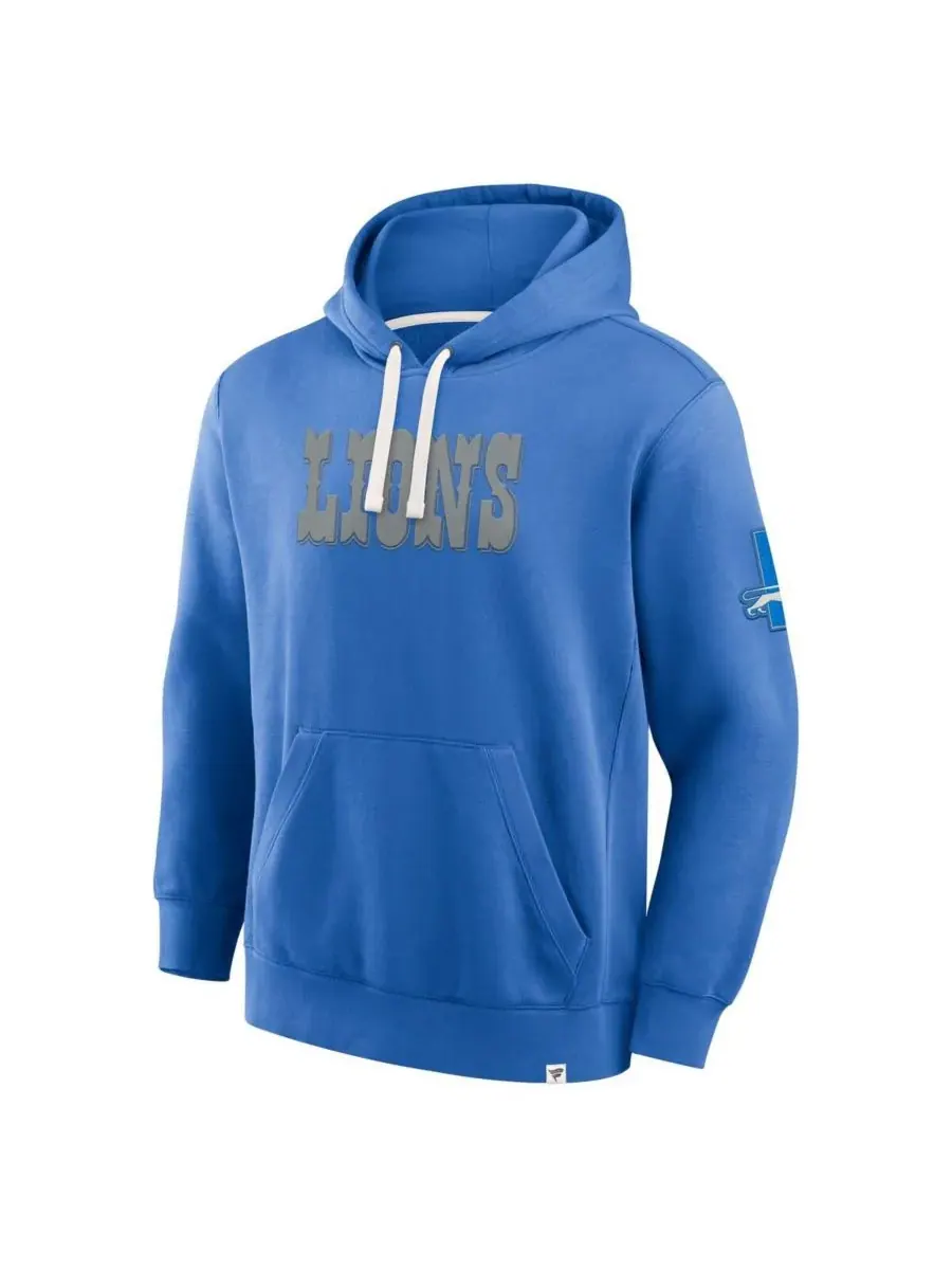 Fanatics Мужская синяя толстовка с капюшоном Detroit Lions New Horizons Heritage — изображение 2 из 3, синий