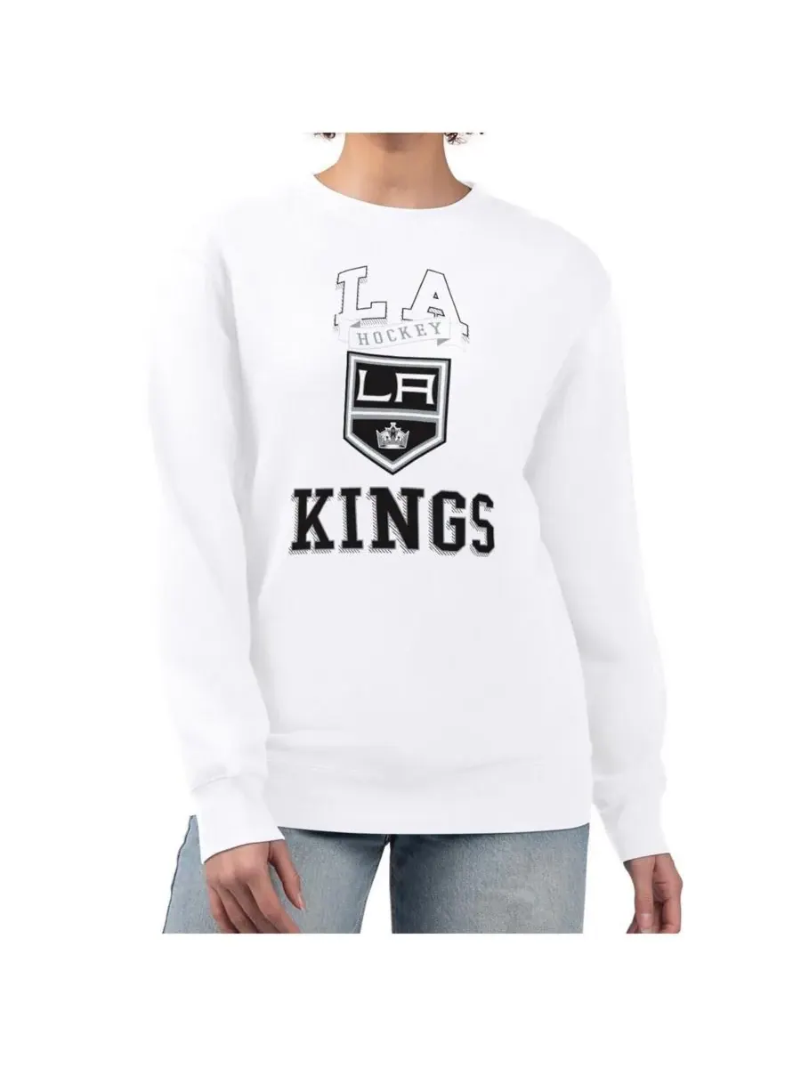 G-III 4Her by Carl Banks Женская белая толстовка из флиса с логотипом команды Los Angeles Kings