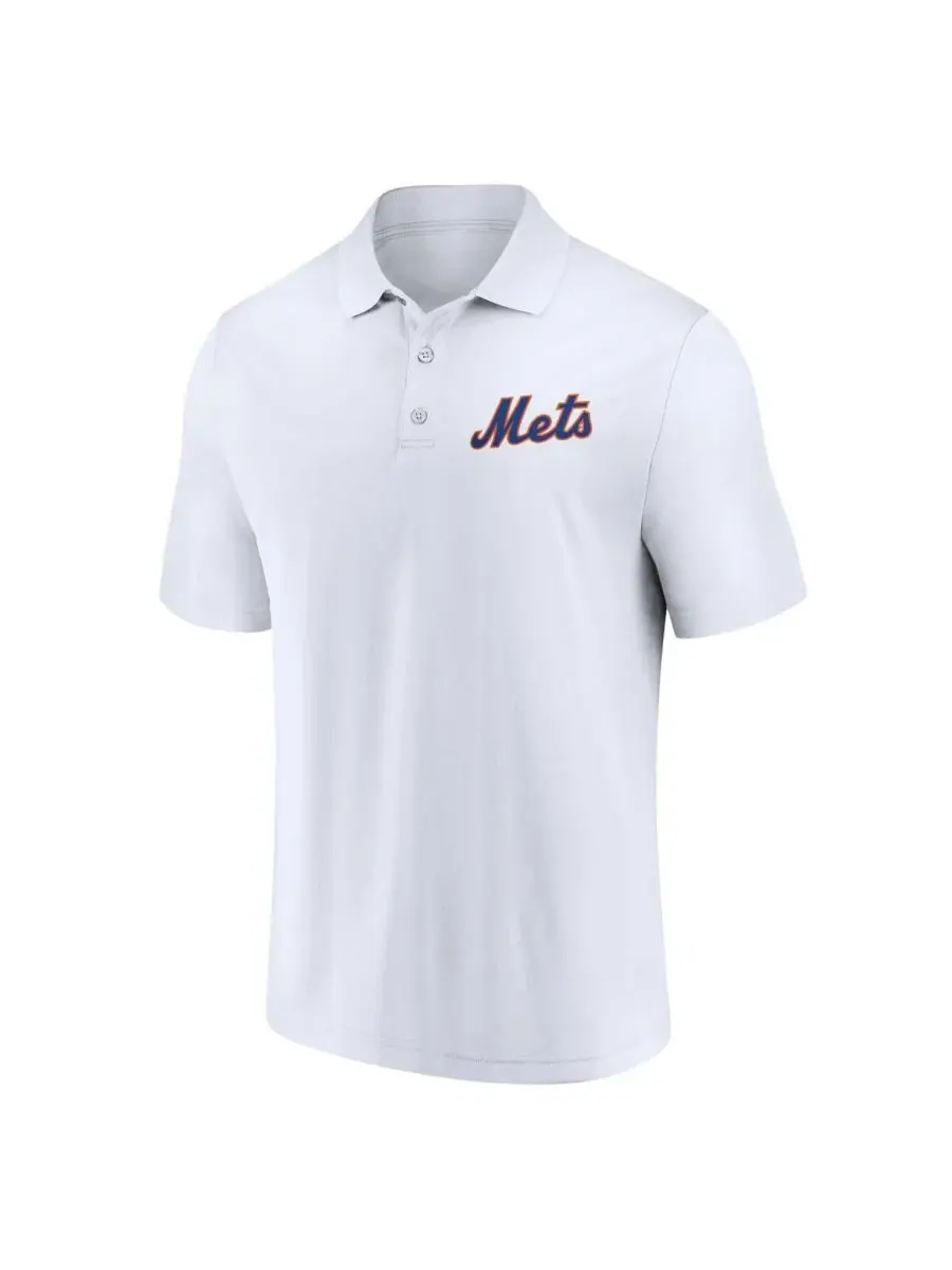 Fanatics Мужской комплект из двух поло-рубашек New York Mets с логотипом — изображение 3 из 4, белый