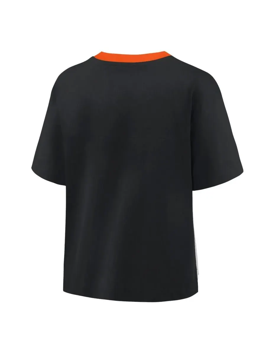 Fanatics Женская футболка с V-образным вырезом "Baltimore Orioles" оверсайз черного/графитового — изображение 3 из 3