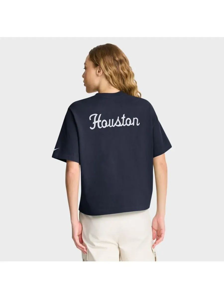 Nike Женская темно-синяя футболка Houston Texans Rewind Pocket Boxy — изображение 2 из 5, темно-синий