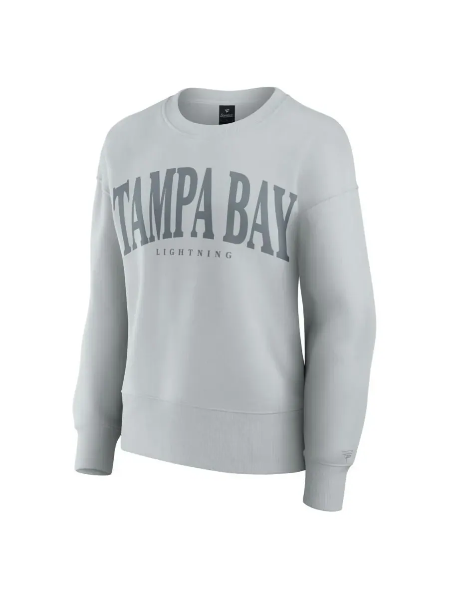 Fanatics Женская серая толстовка Tampa Bay Lightning Elements Flow Pullover Sweatshirt — изображение 4 из 5, серый