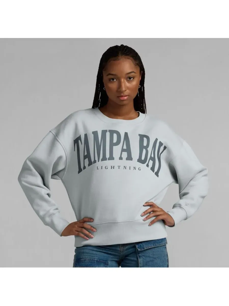 Fanatics Женская серая толстовка Tampa Bay Lightning Elements Flow Pullover Sweatshirt — изображение 5 из 5, серый