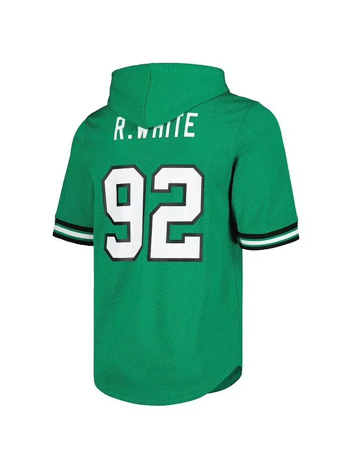 Мужская толстовка-футболка с сетчатой подкладкой Reggie White Kelly Green Philadelphia Eagles с — изображение 3 из 3