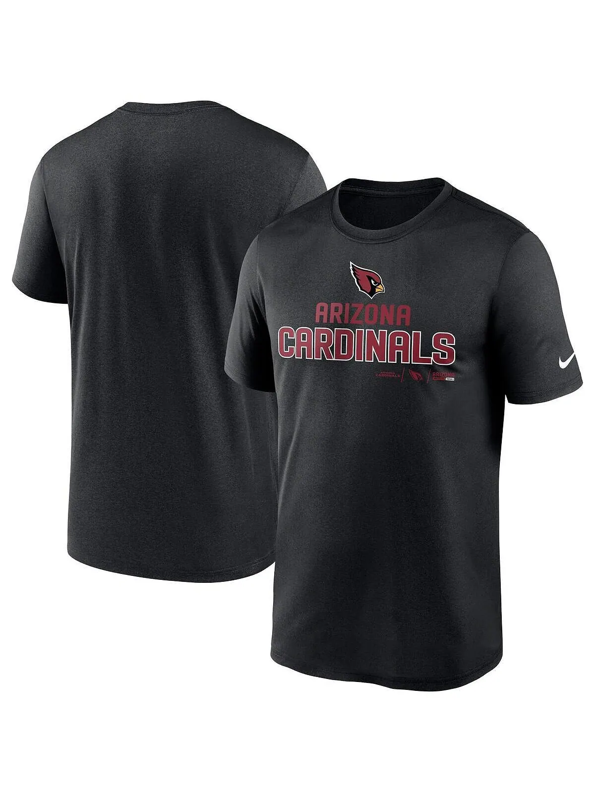 Мужская черная футболка arizona cardinals legend community performance Nike — изображение 1 из 2, черный