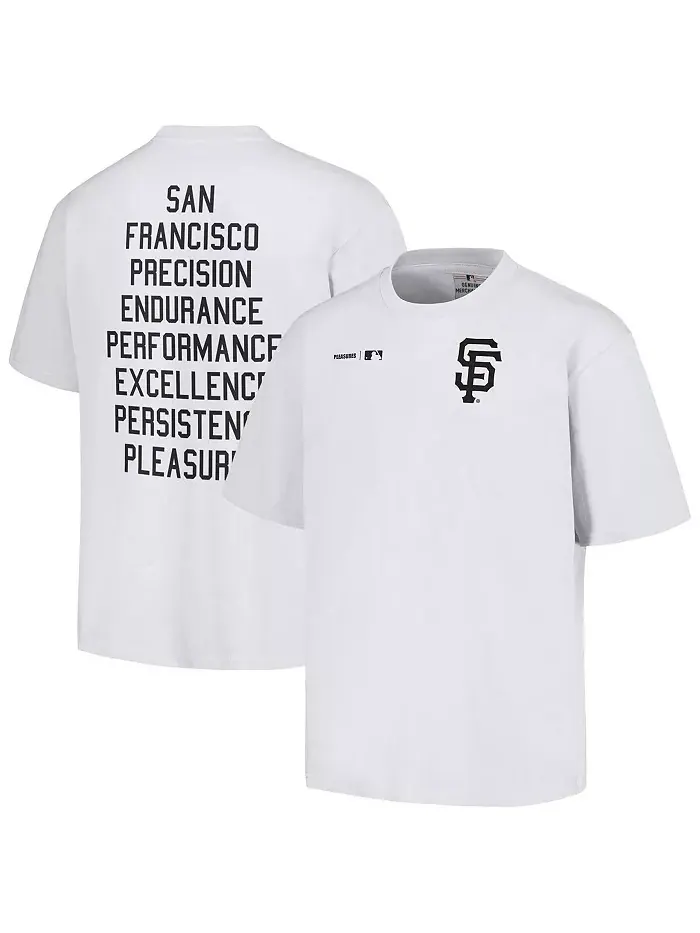 Мужская белая футболка San Francisco Giants Precision PLEASURES — изображение 1 из 3