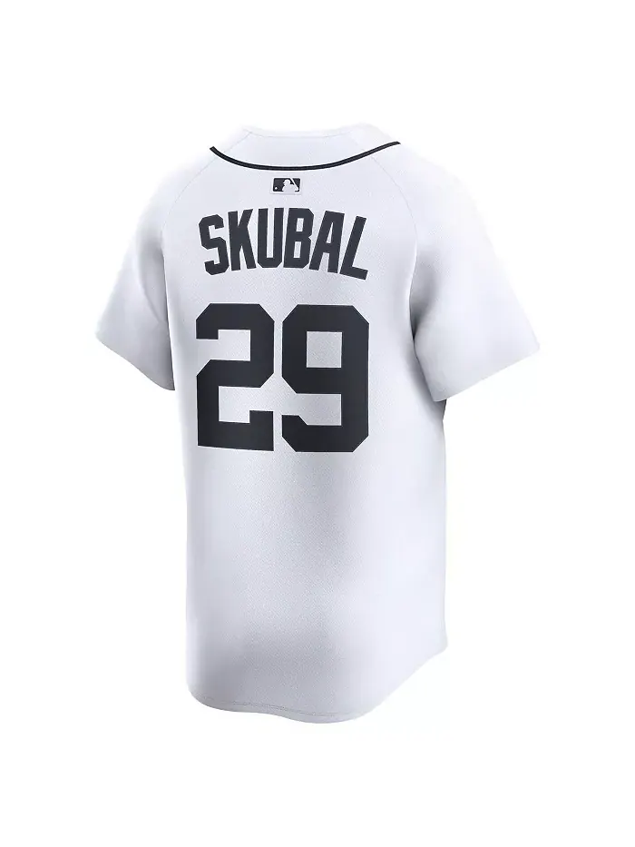 Мужская белая ограниченная игровая футболка Detroit Tigers с именем Tarik Skubal Nike — изображение 2 из 3