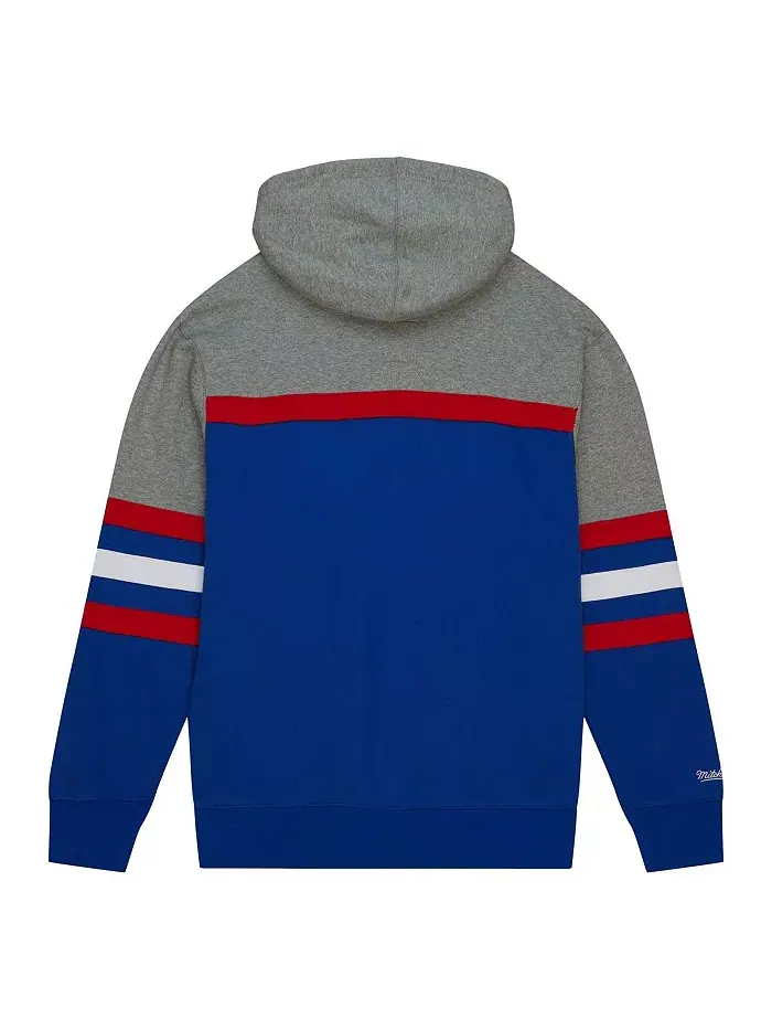 Мужская толстовка с капюшоном Royal Kansas Jayhawks Head Coach Mitchell & Ness — изображение 2 из 4