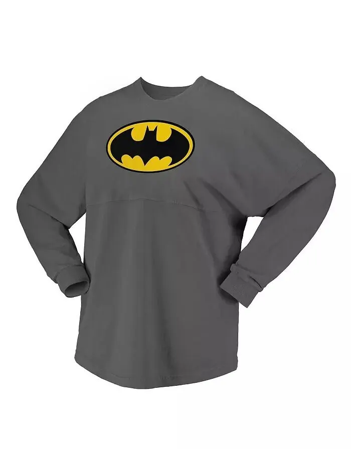 Мужская и женская серая футболка Batman Original с длинным рукавом Spirit Jersey — изображение 2 из 4