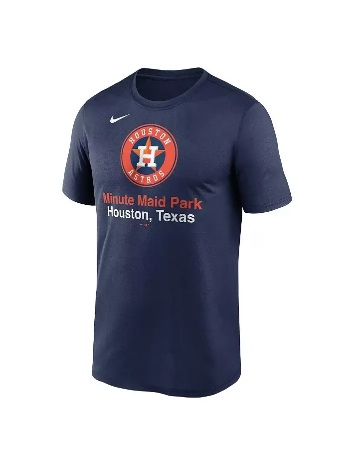 Мужская футболка Houston Astros Stadium Legend Performance в синем цвете Nike — изображение 2 из 3