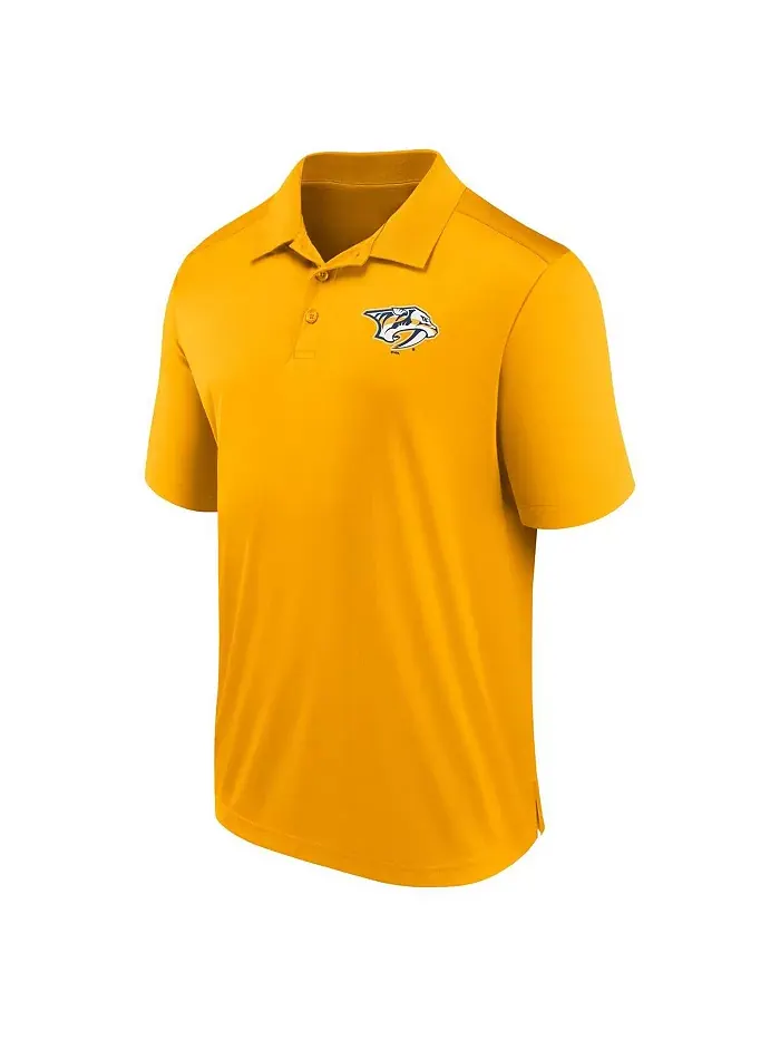 Мужская поло Nashville Predators Left Side Block золотистого цвета Fanatics — изображение 2 из 3