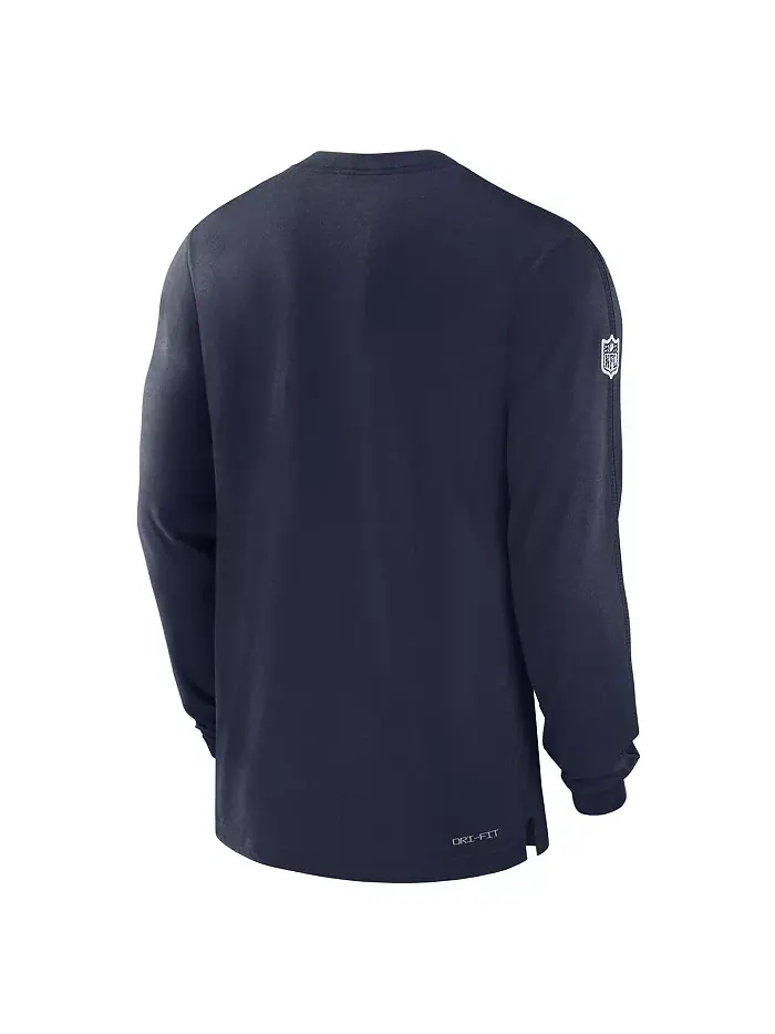 Мужская синяя футболка с длинным рукавом Dallas Cowboys 2024/25 Sideline Player Tri-Blend — изображение 3 из 3
