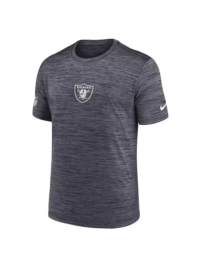 Мужская черная футболка Las Vegas Raiders Sideline Velocity Performance Nike — изображение 2 из 3