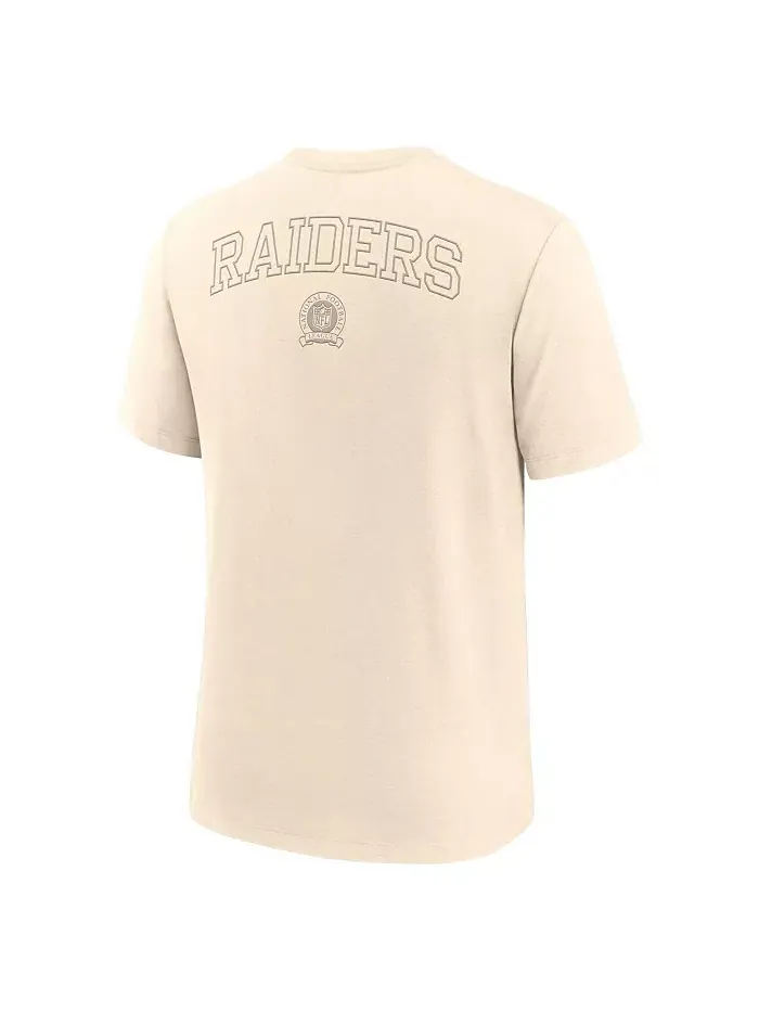 Мужская футболка Glory Tri-Blend цвета крем Las Vegas Raiders Nike — изображение 3 из 3