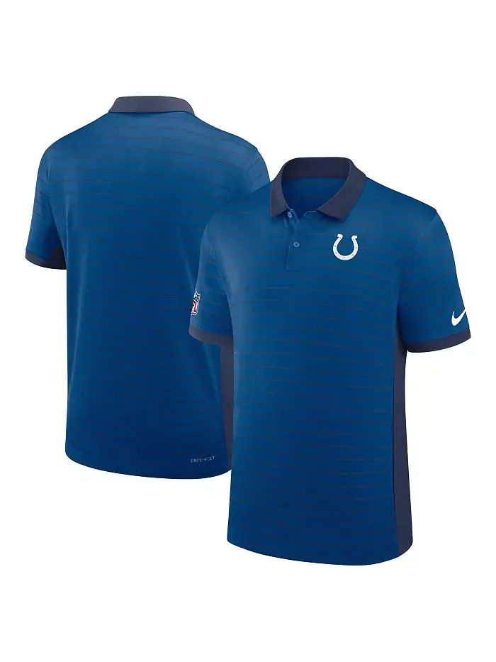 Мужская поло с полосками победы Royal Indianapolis Colts для боковой линии, выполненная из — изображение 1 из 3