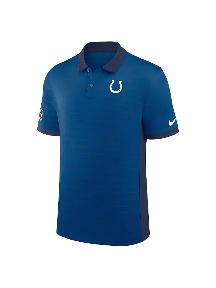Мужская поло с полосками победы Royal Indianapolis Colts для боковой линии, выполненная из — изображение 2 из 3