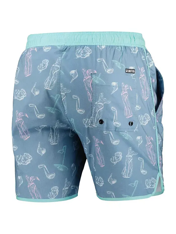Мужские синие шорты THE PLAYERS Bogey Bag Tri-Blend Volleyshorts Flomotion — изображение 2 из 3