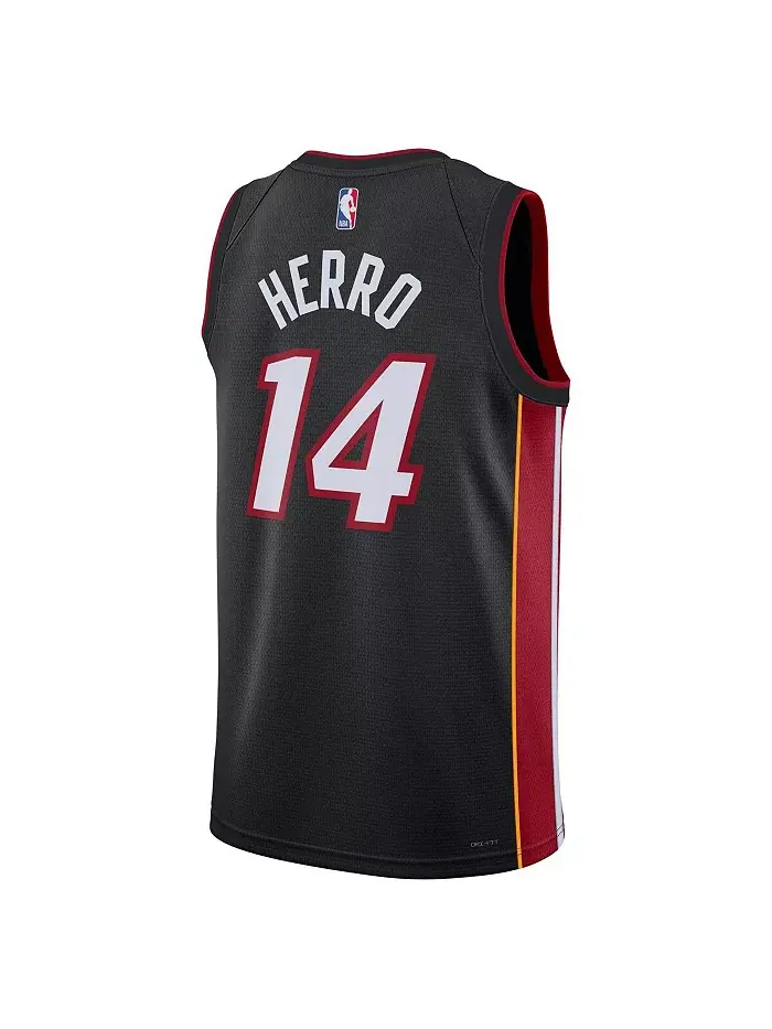 Мужская и женская баскетбольная майка Tyler Herro Miami Heat в черном цвете - Swingman, Icon — изображение 2 из 3