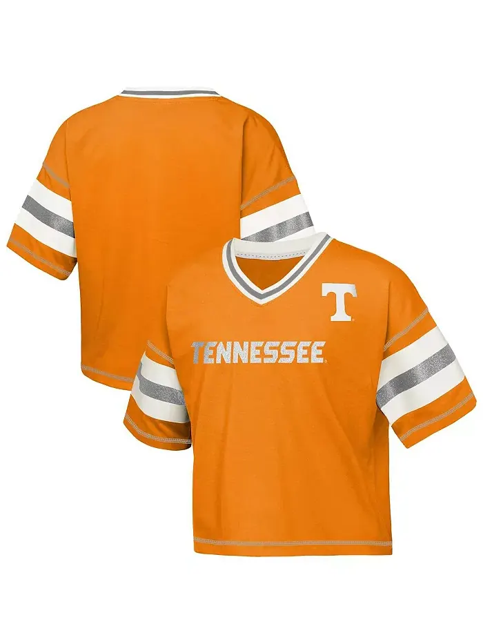 Большая девочка Tennessee Orange Tennessee Volunteers Gridiron Jersey майка с V-образным вырезом — изображение 1 из 3