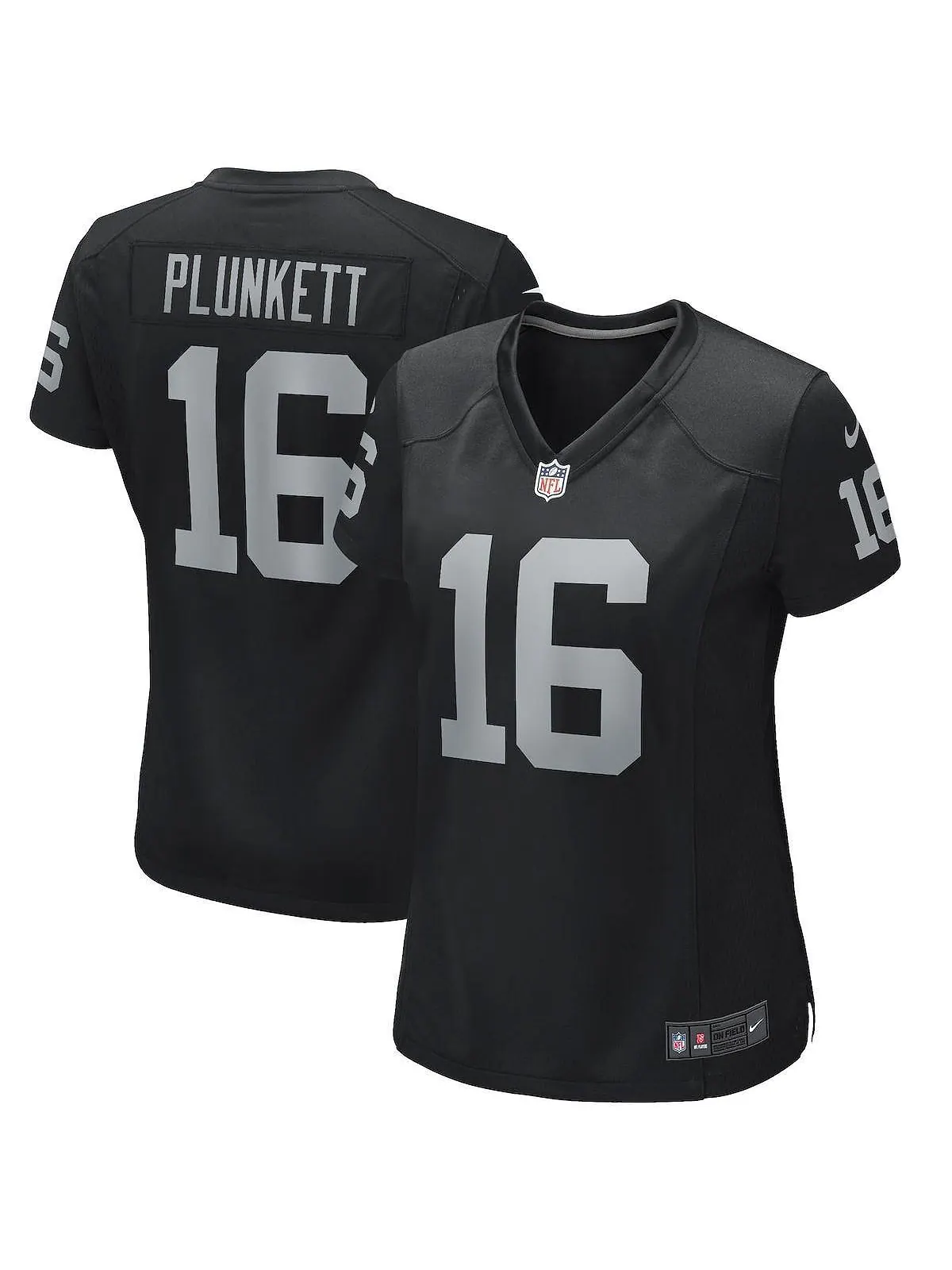 Женская футболка jim plunkett black las vegas raiders game для пенсионеров Nike — изображение 1 из 3, черный