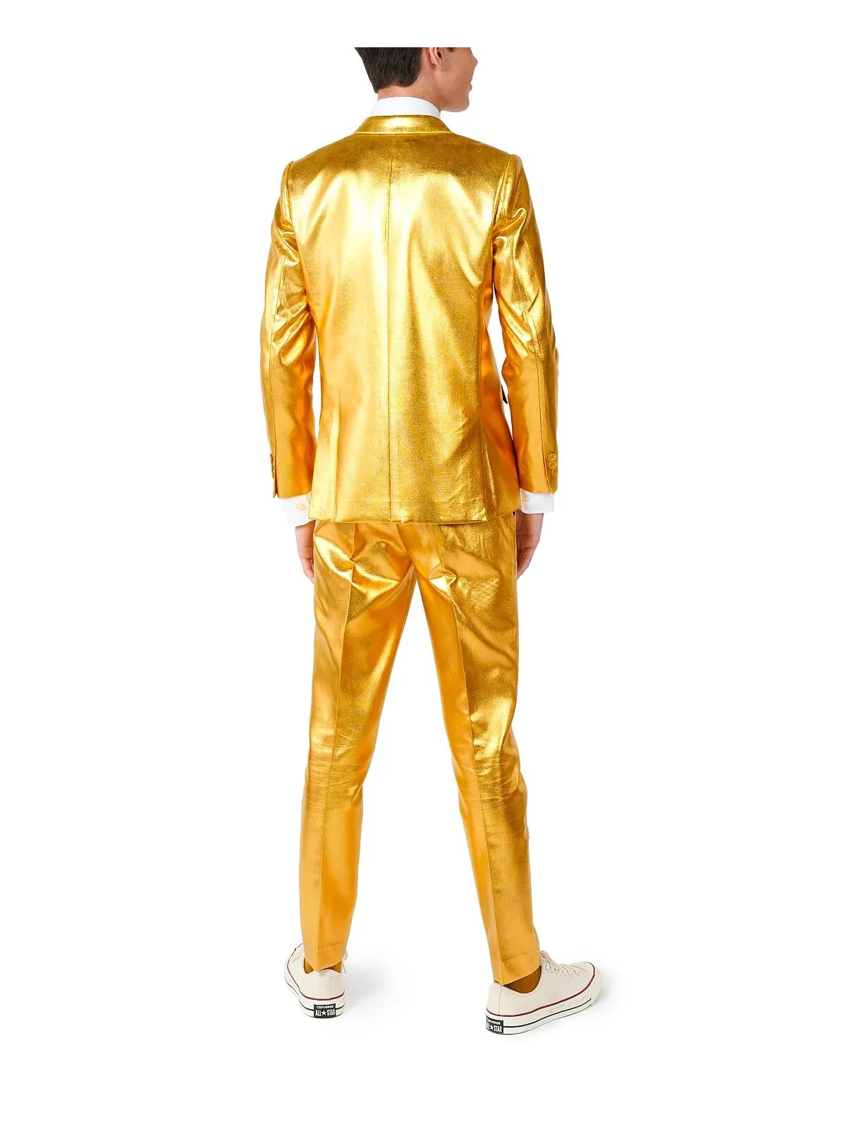 Костюм для вечеринки Big Boys Groovy Metallic, комплект из 3 предметов OppoSuits — изображение 2 из 3, золотистый