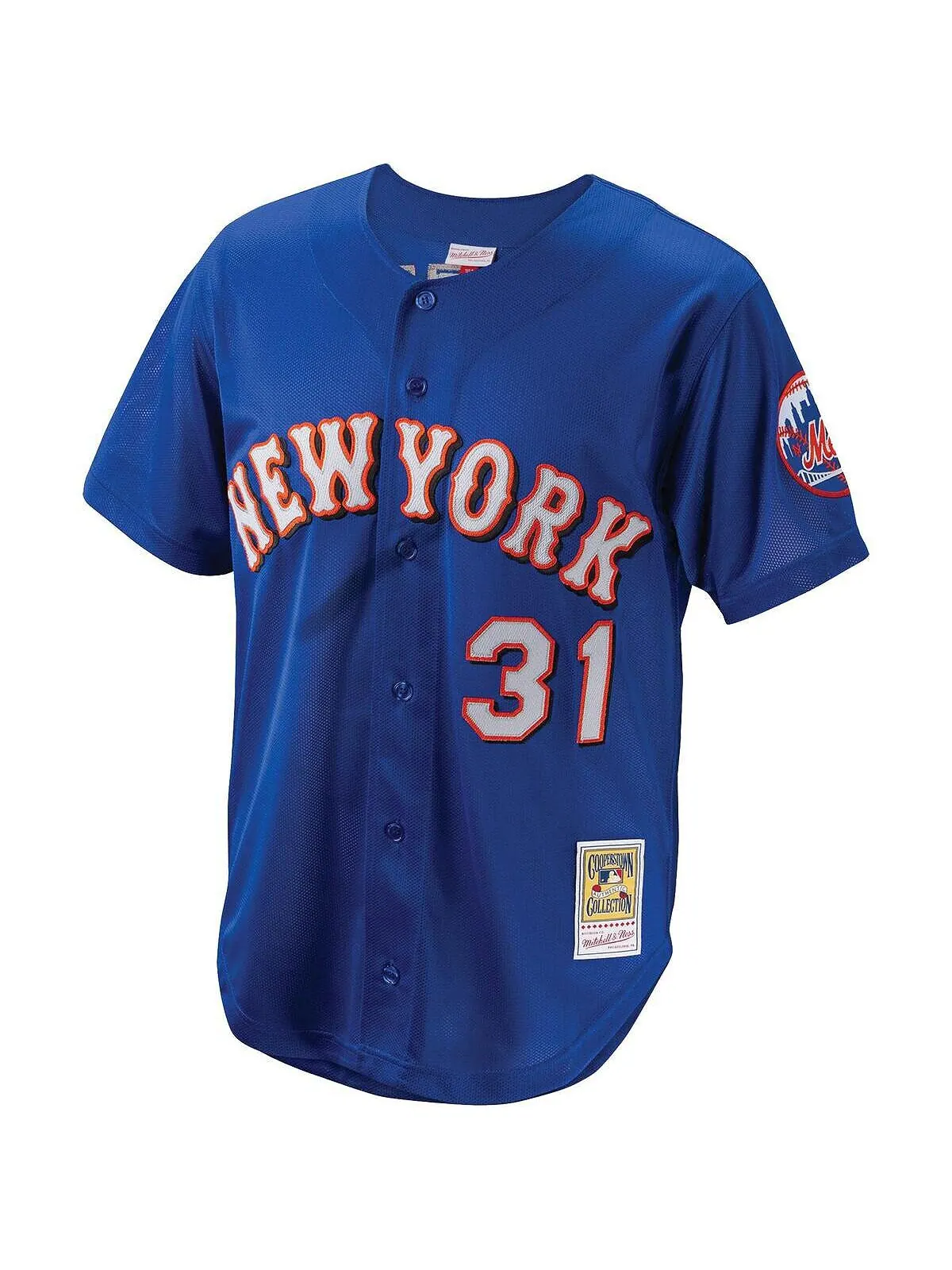Мужское джерси на пуговицах Mike Piazza Royal New York Mets Cooperstown Collection, сетчатое — изображение 3 из 3