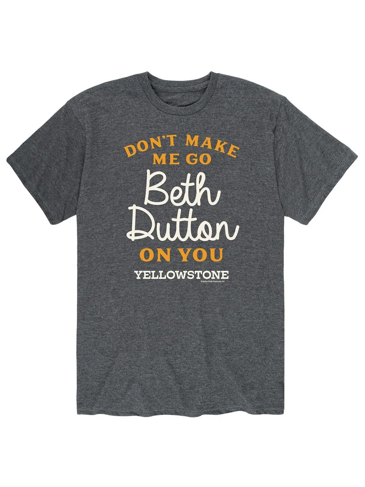 Мужская футболка yellowstone don't make me go beth dutton AIRWAVES — изображение 1 из 1, серый