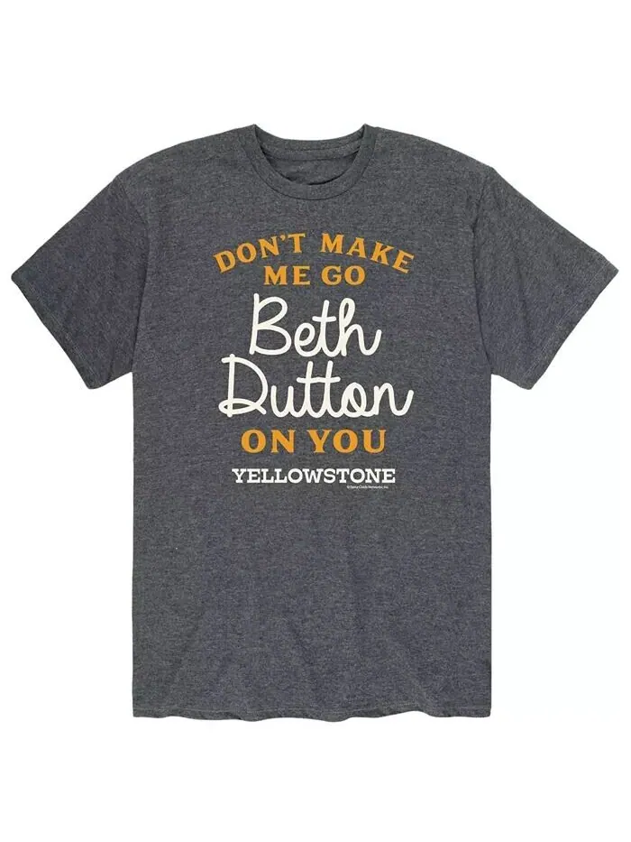 Мужская футболка Yellowstone Don't Make Me Go Beth Dutton AIRWAVES — изображение 1 из 1