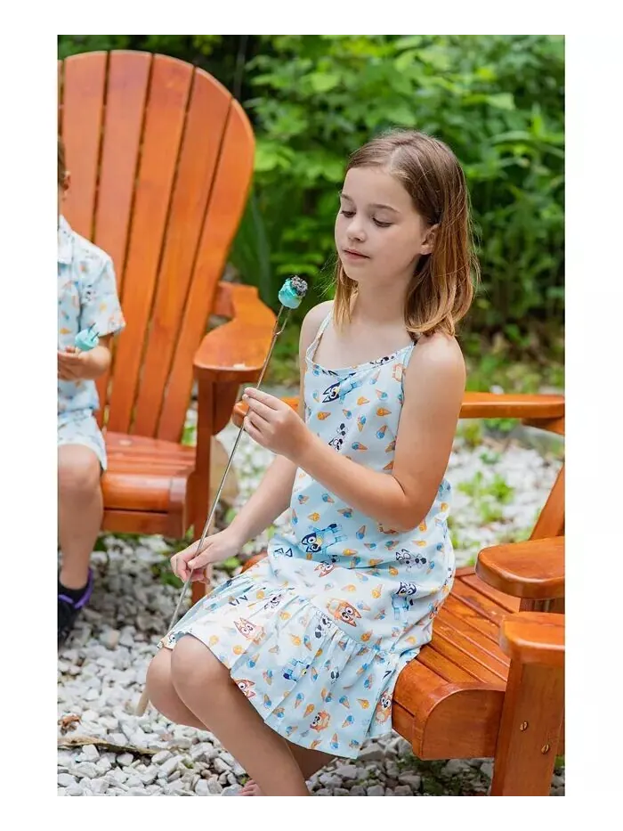 Семейное платье-комбинация для девочек (от 2 лет до 10–12 лет) Bluey — изображение 4 из 7