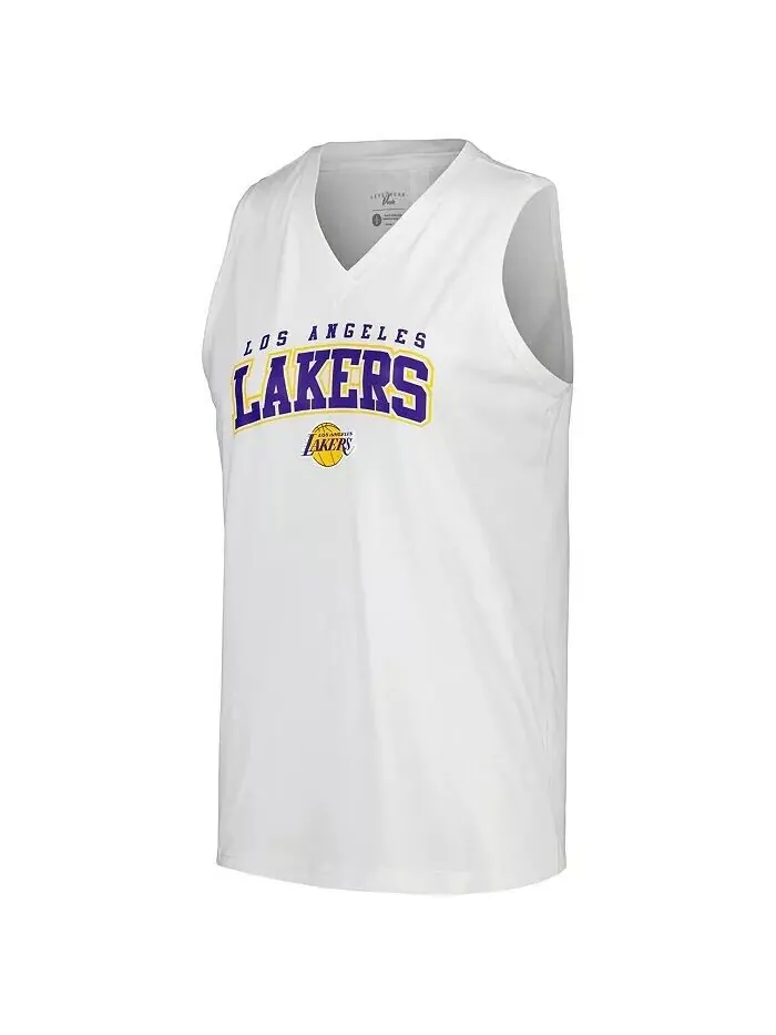 Женская белая майка Los Angeles Lakers Paisley Peekaboo Levelwear — изображение 2 из 3