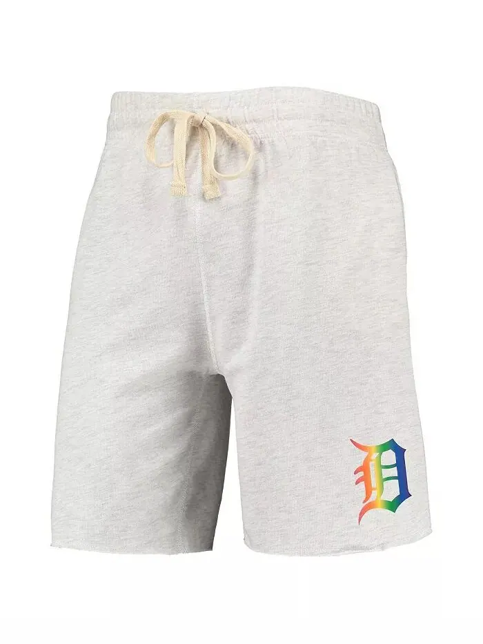 Мужские шорты из овсяной ткани с логотипом Detroit Tigers Mainstream Terry Tri-Blend Concepts Sport — изображение 2 из 3