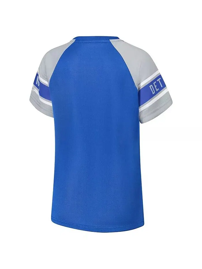 Женский синий топ реглан Detroit Lions 1st Rounder Color Block Starter — изображение 2 из 3