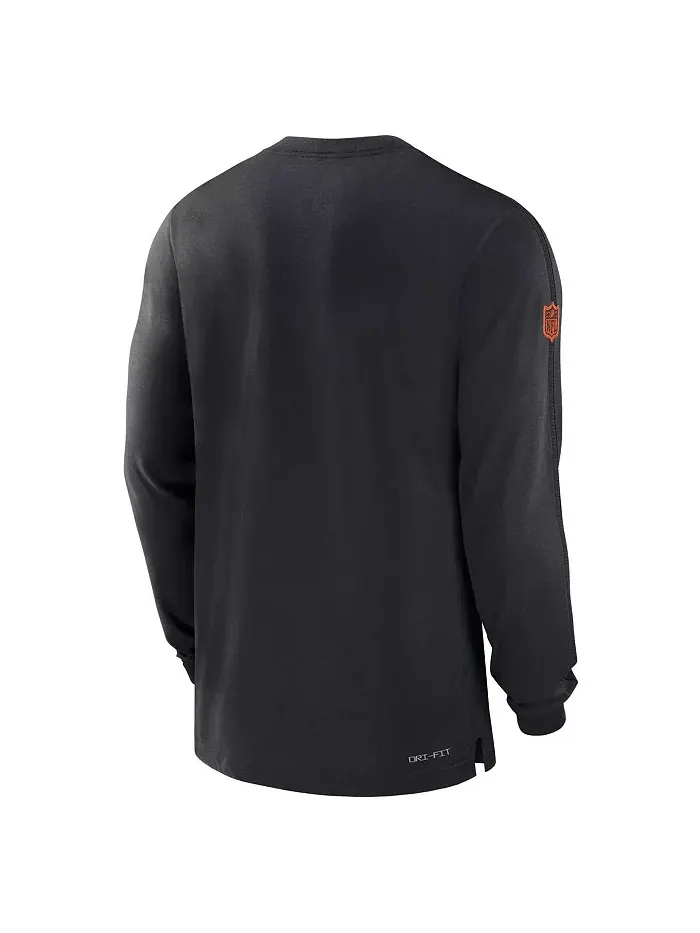 Мужская черная футболка с длинным рукавом Cincinnati Bengals Sideline Player Performance Nike — изображение 2 из 3