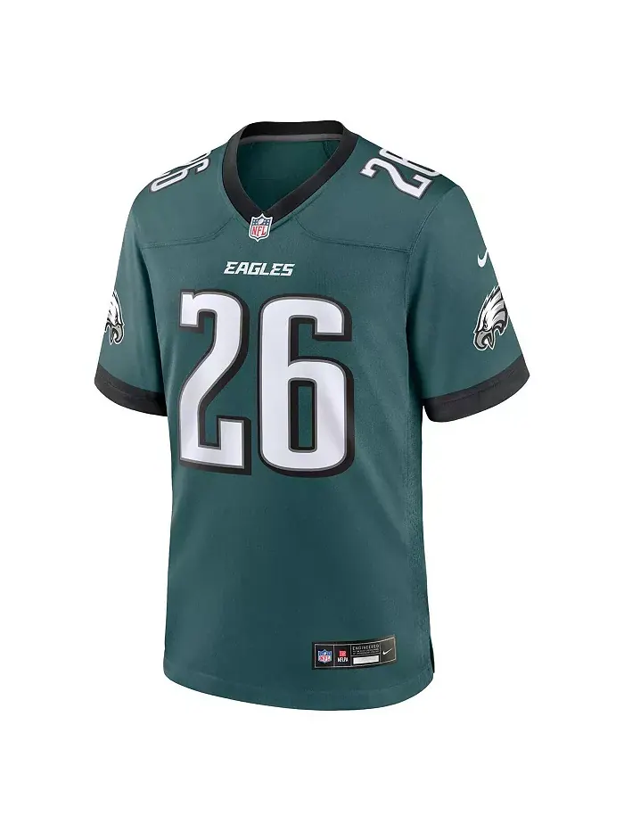 Мужская игровая футболка Saquon Barkley в цвете Midnight Green, Philadelphia Eagles Nike — изображение 3 из 3